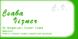 csaba vizner business card